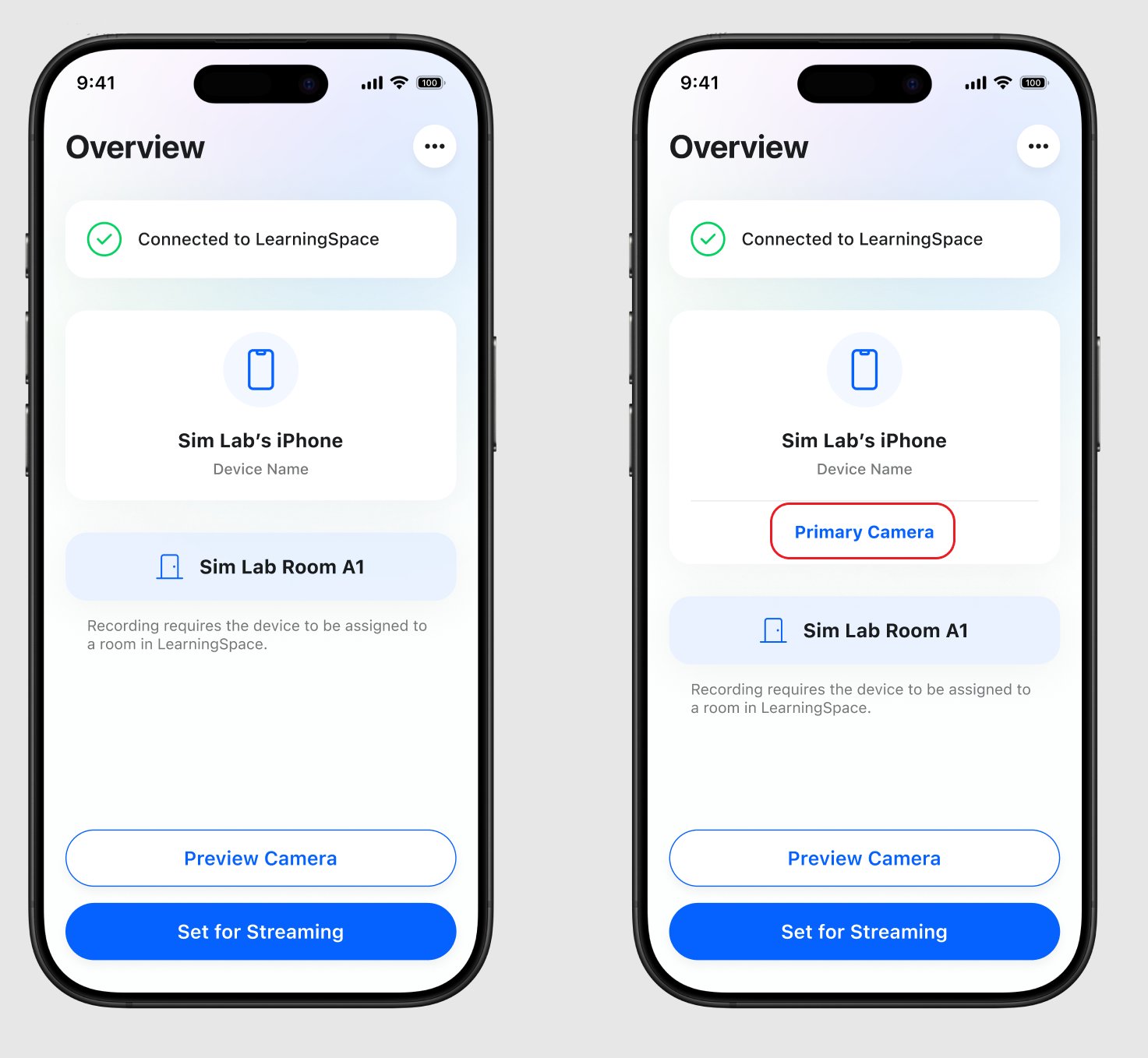 Mobile App - Overview page