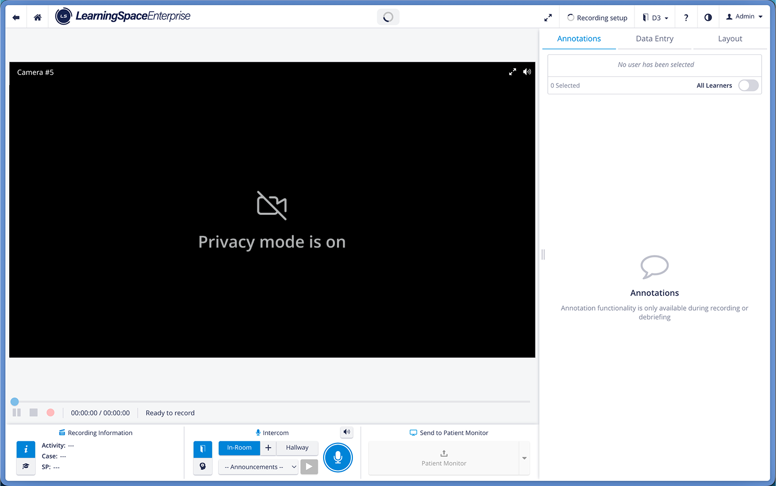 Single Room View - Privacy Mode Enabled