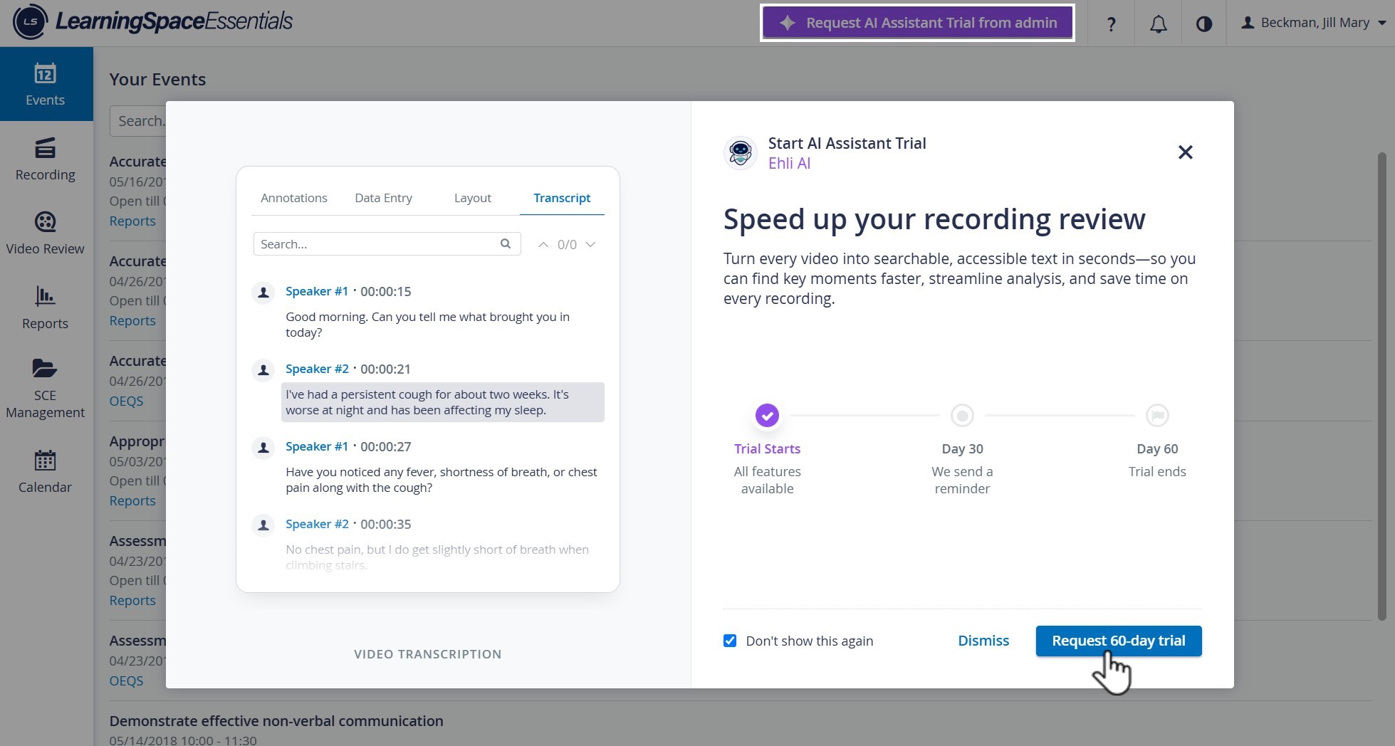 Request AI Assistant Trial From Admin