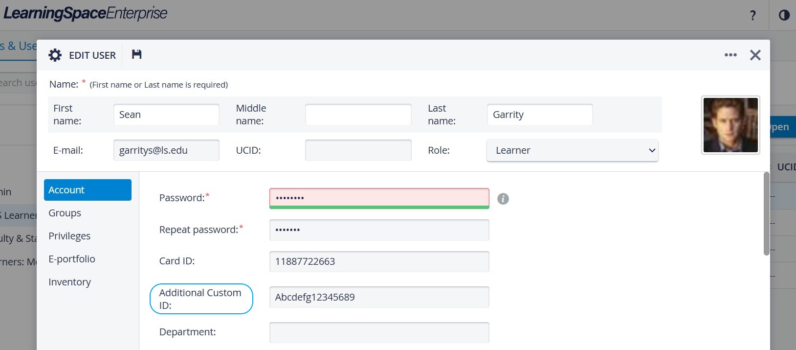 “Additional Custom ID” Field in User Profile