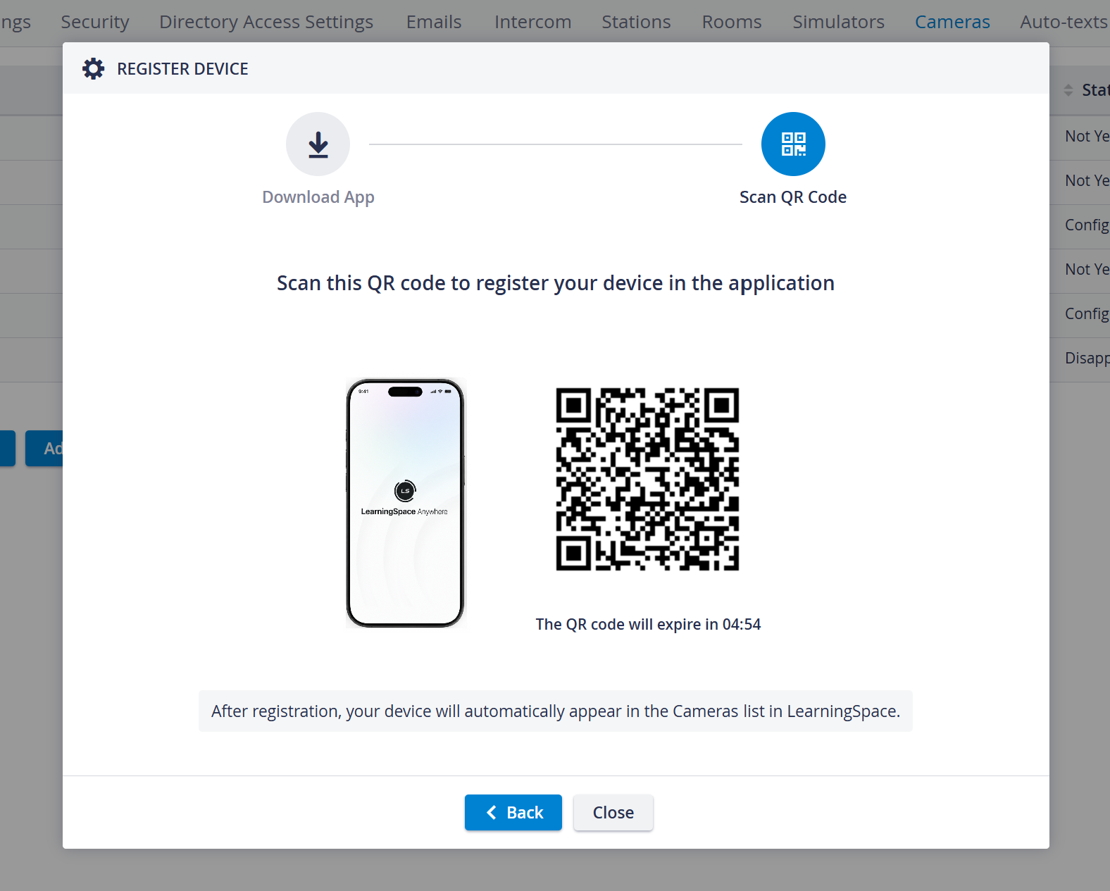 Register Device - QR Code