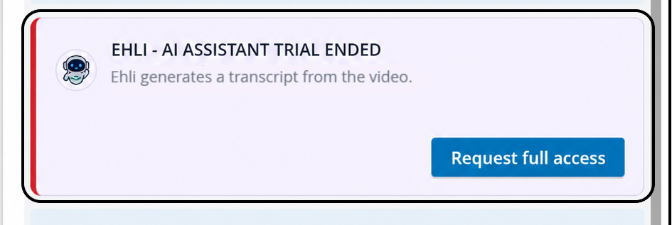 AI Assistant Trial Ended - Request Full Access
