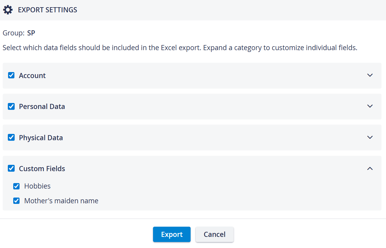 Custom Fields Category (SP-s only)