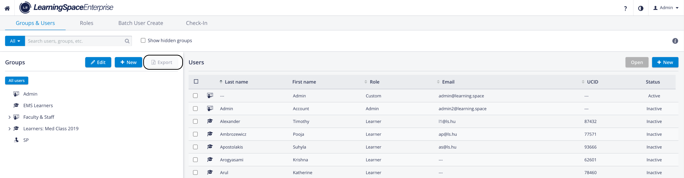 Export Button Inactive