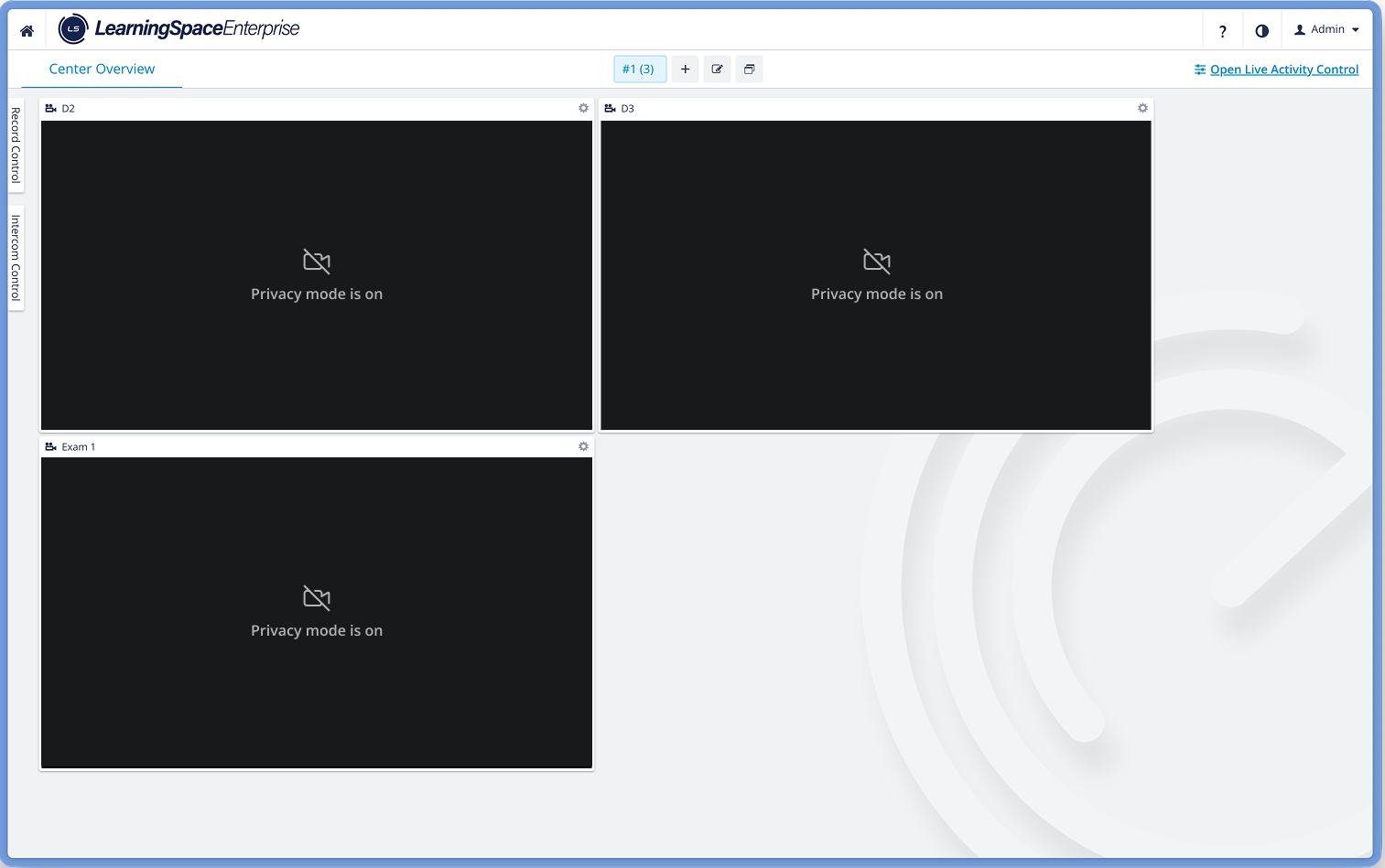 Privacy mode - Center Overview