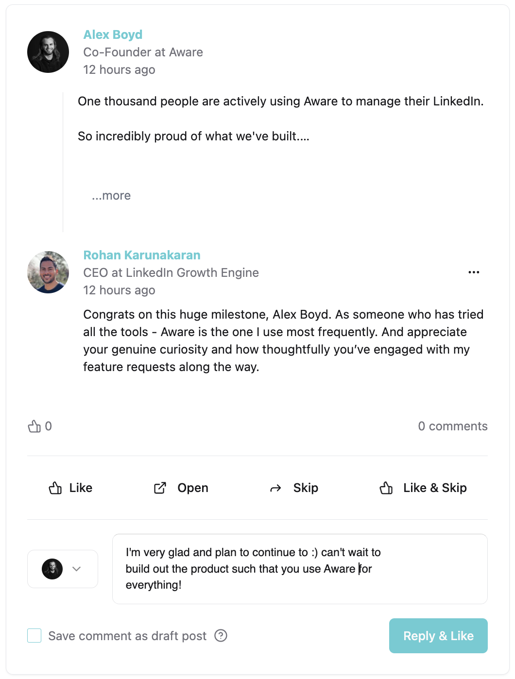 Writing a response to a comment on my post