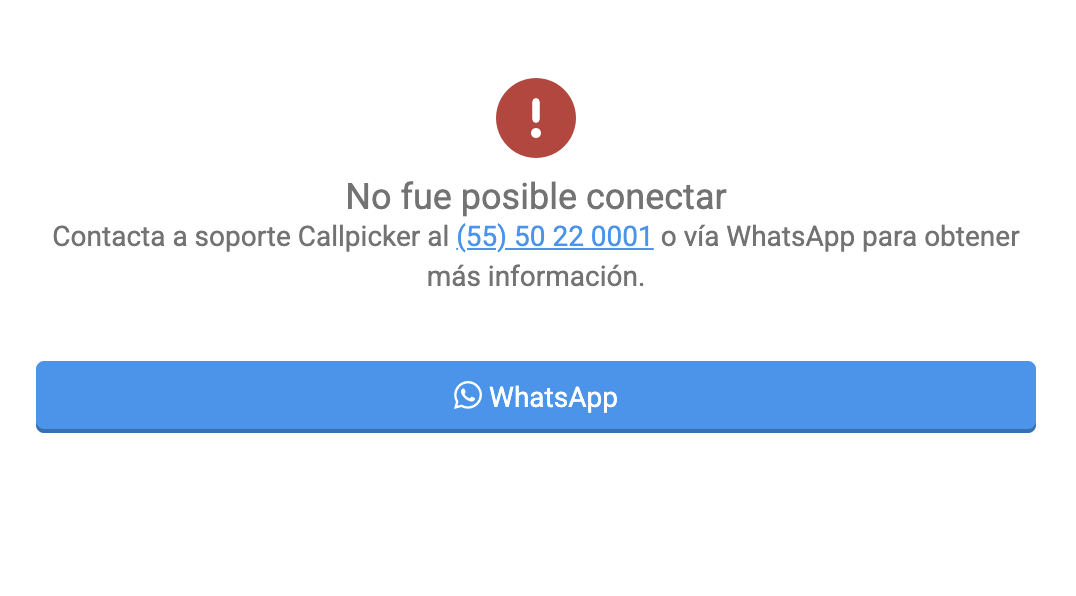 Alerta de no conexión