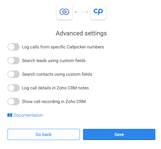 Advanced settings form