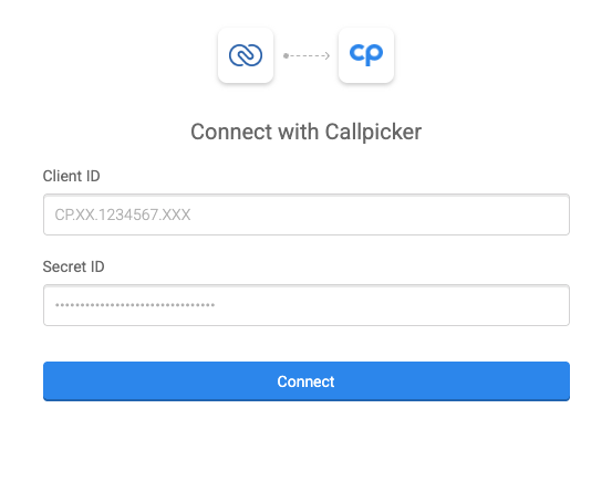 Settings - Connect with Callpicker
