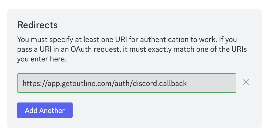 Your redirect should look similar to this