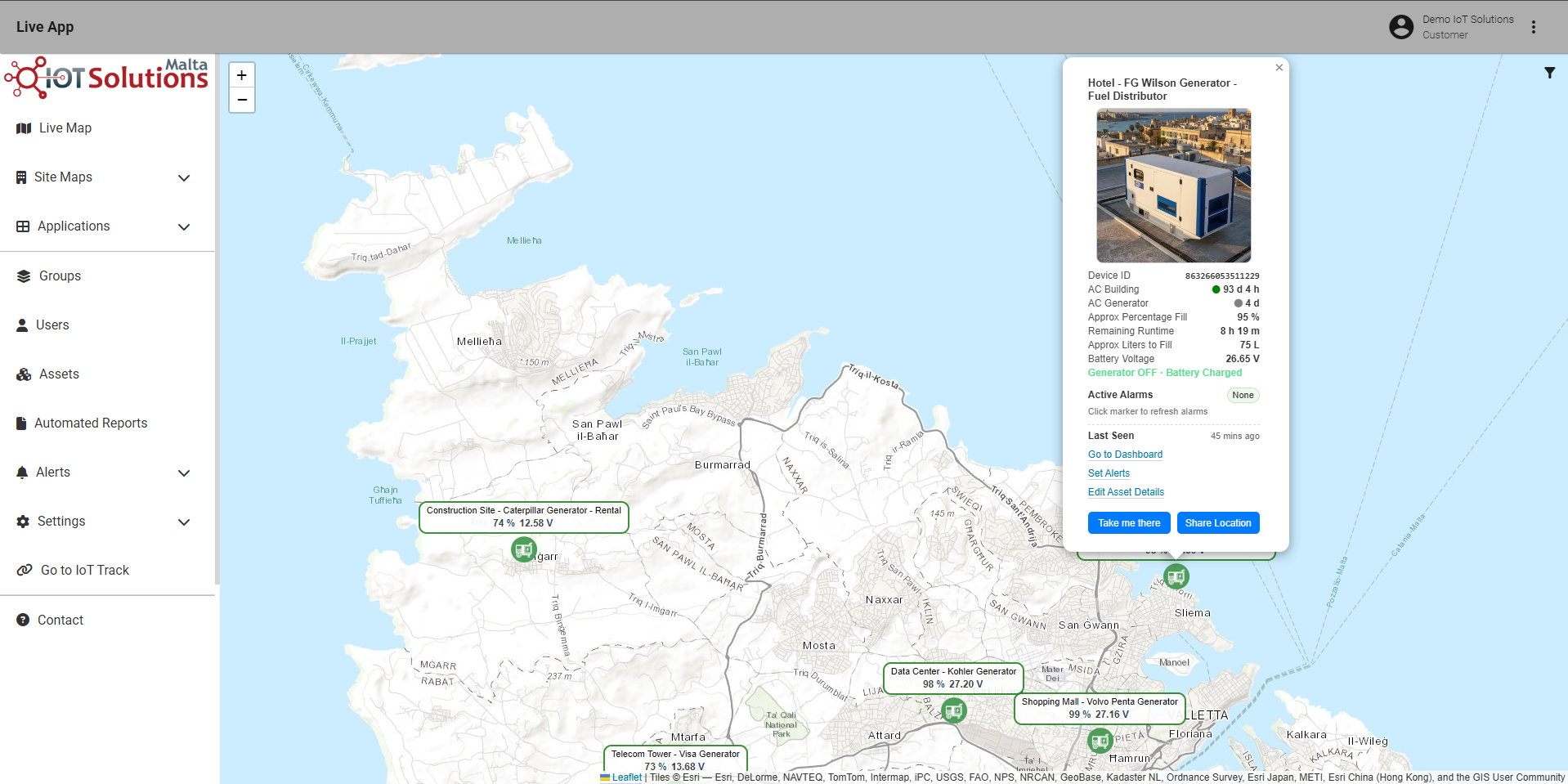 IoT Pro Platform - Live Map