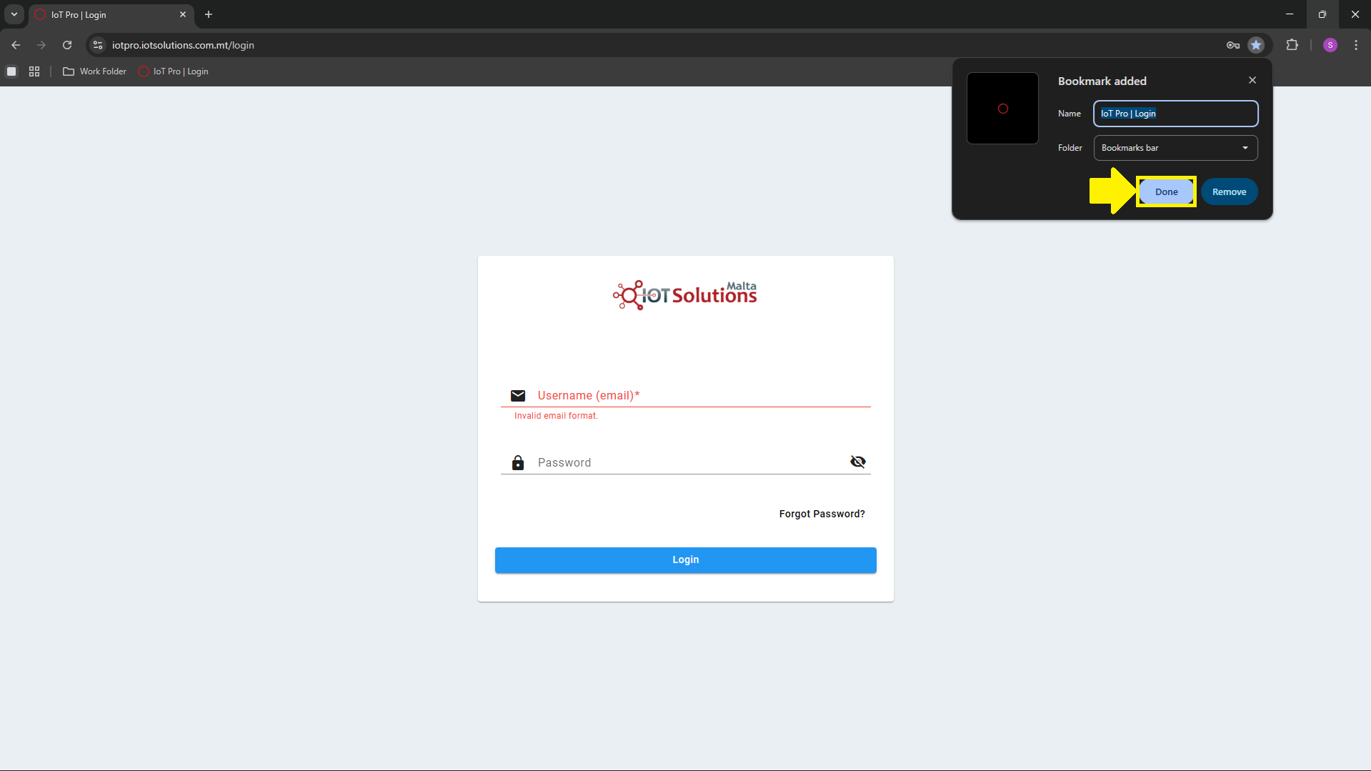 IoT Pro Platform - Bookmark Details