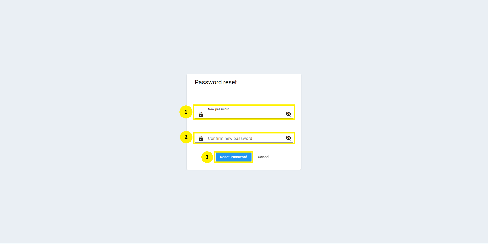 IoT Pro Platform - Password Reset Form