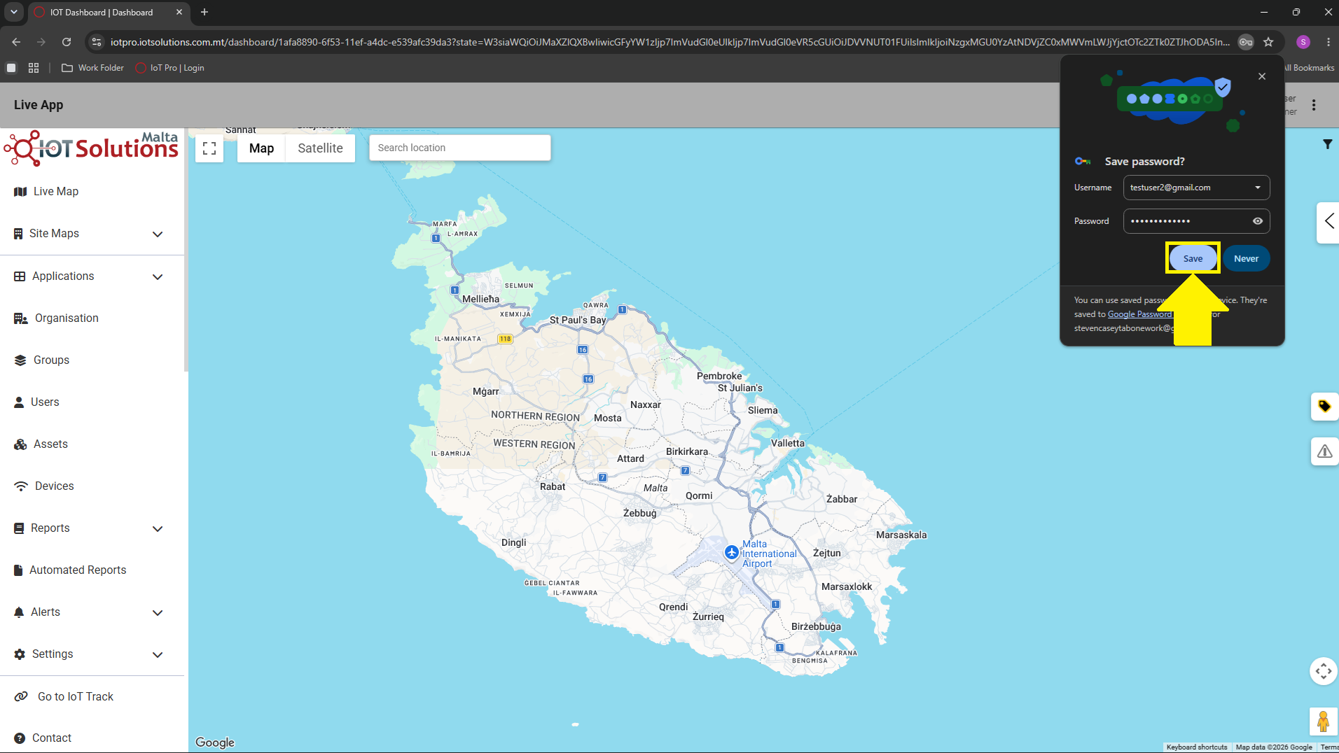 IoT Pro Platform - Live Map