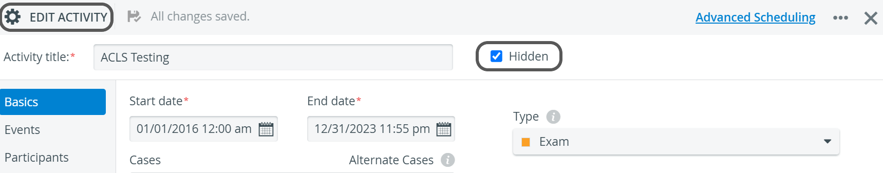 Hidden Activity