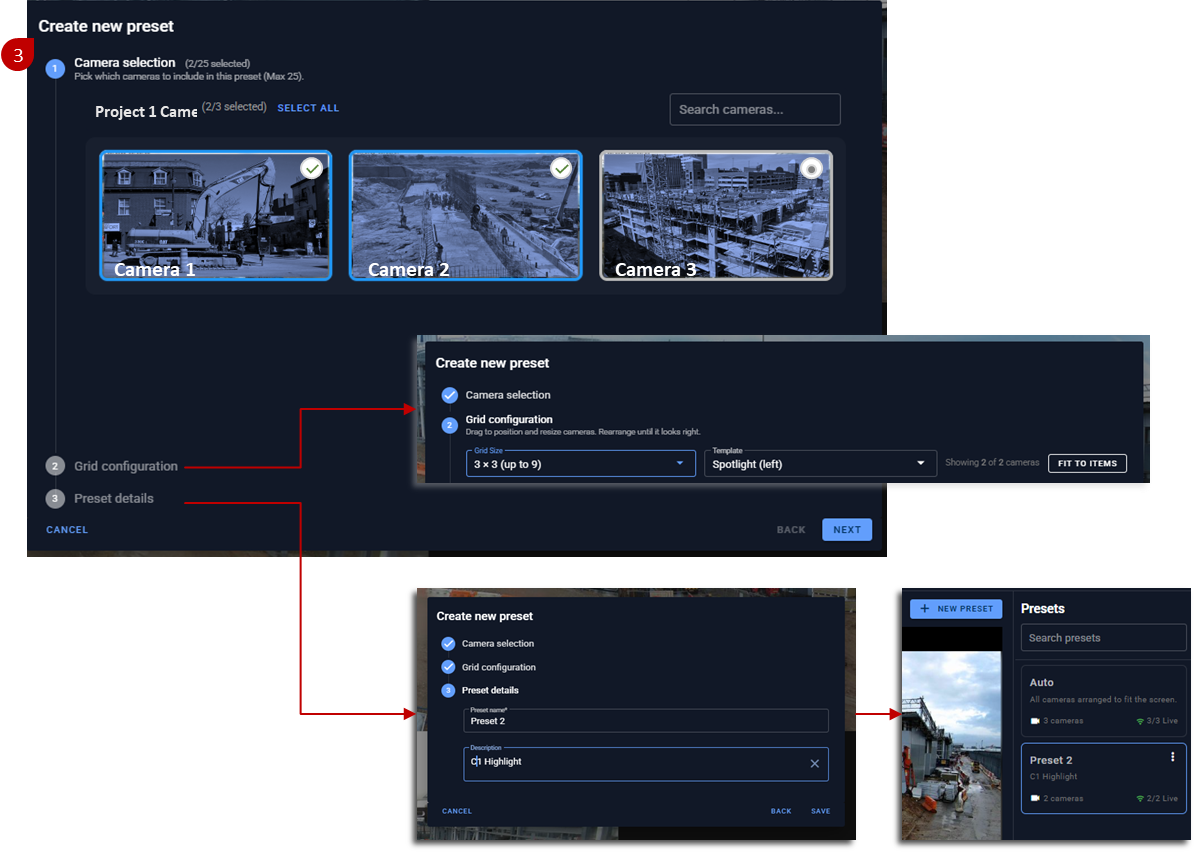 Creating New Preset in Video Wall module