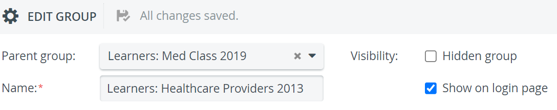 Show User Group on Login Page option
