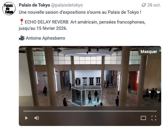 Exemple de publication avec lecteur vidéo intégré