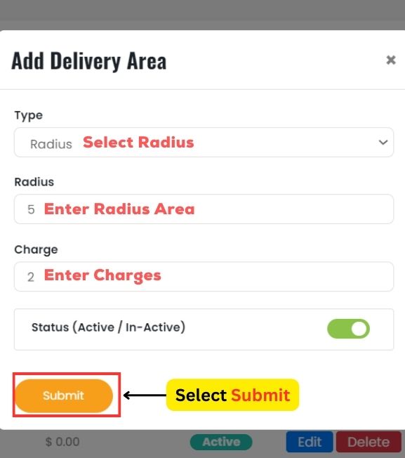 Radius Area