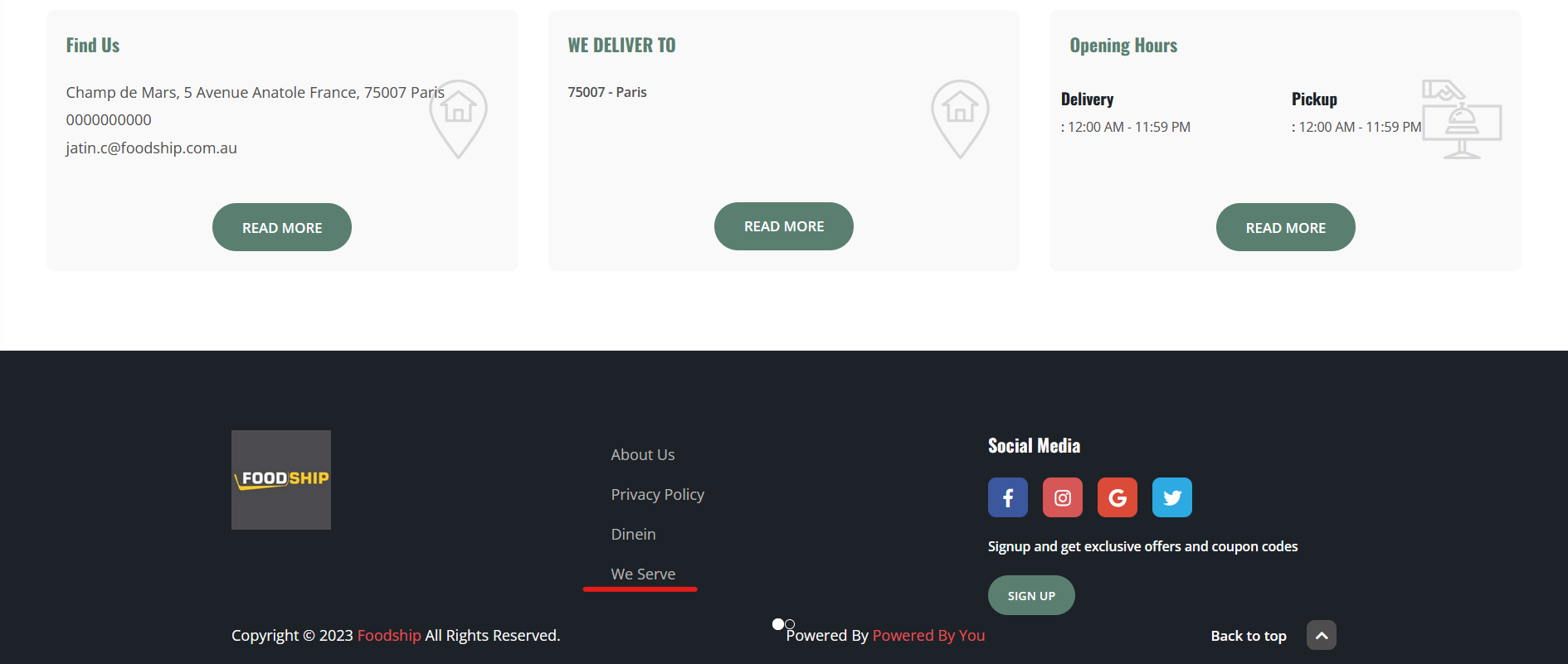 CMS Pages - Frontend