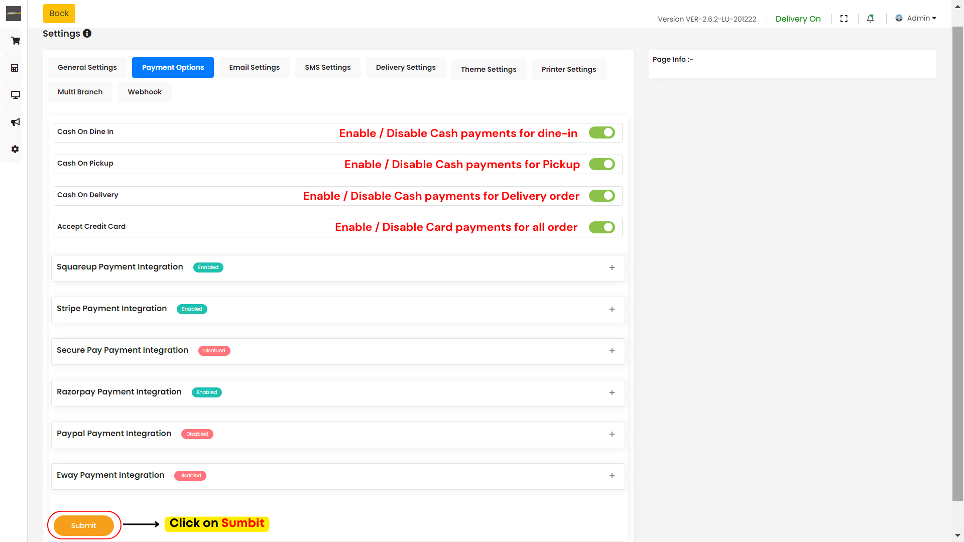 Payment Options