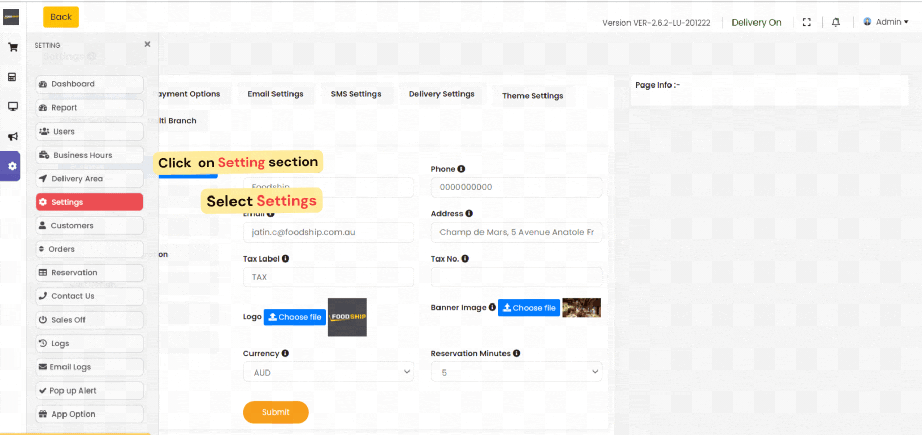 General Settings