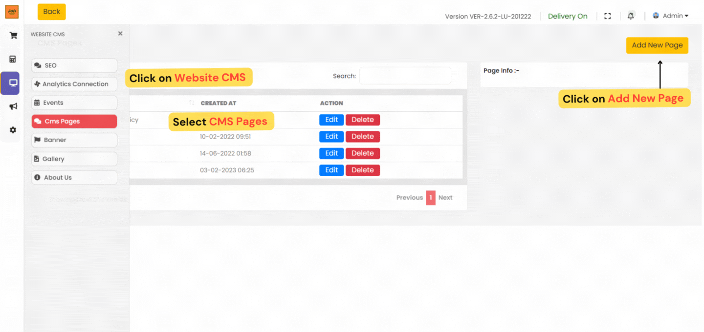 CMS Pages