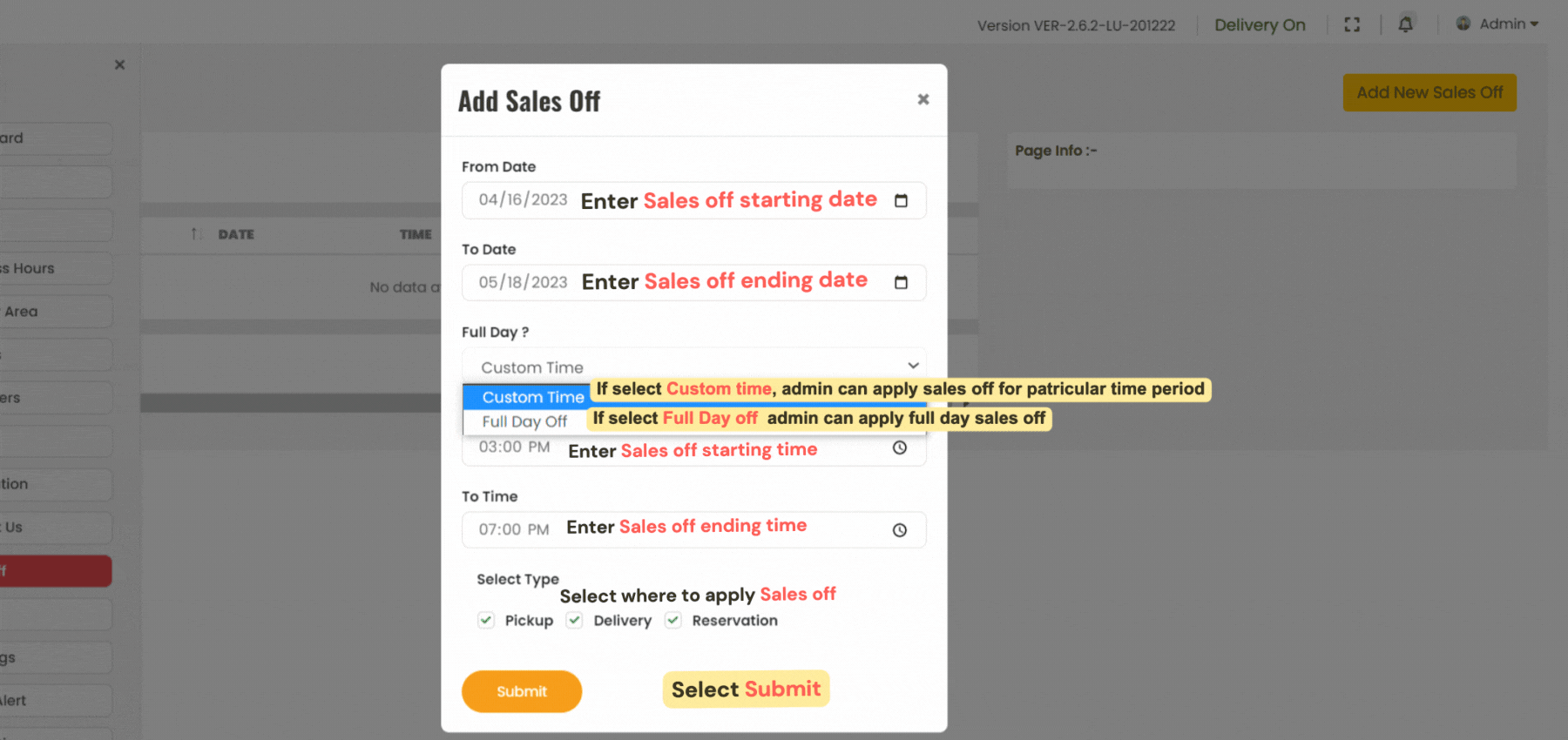 Sales off