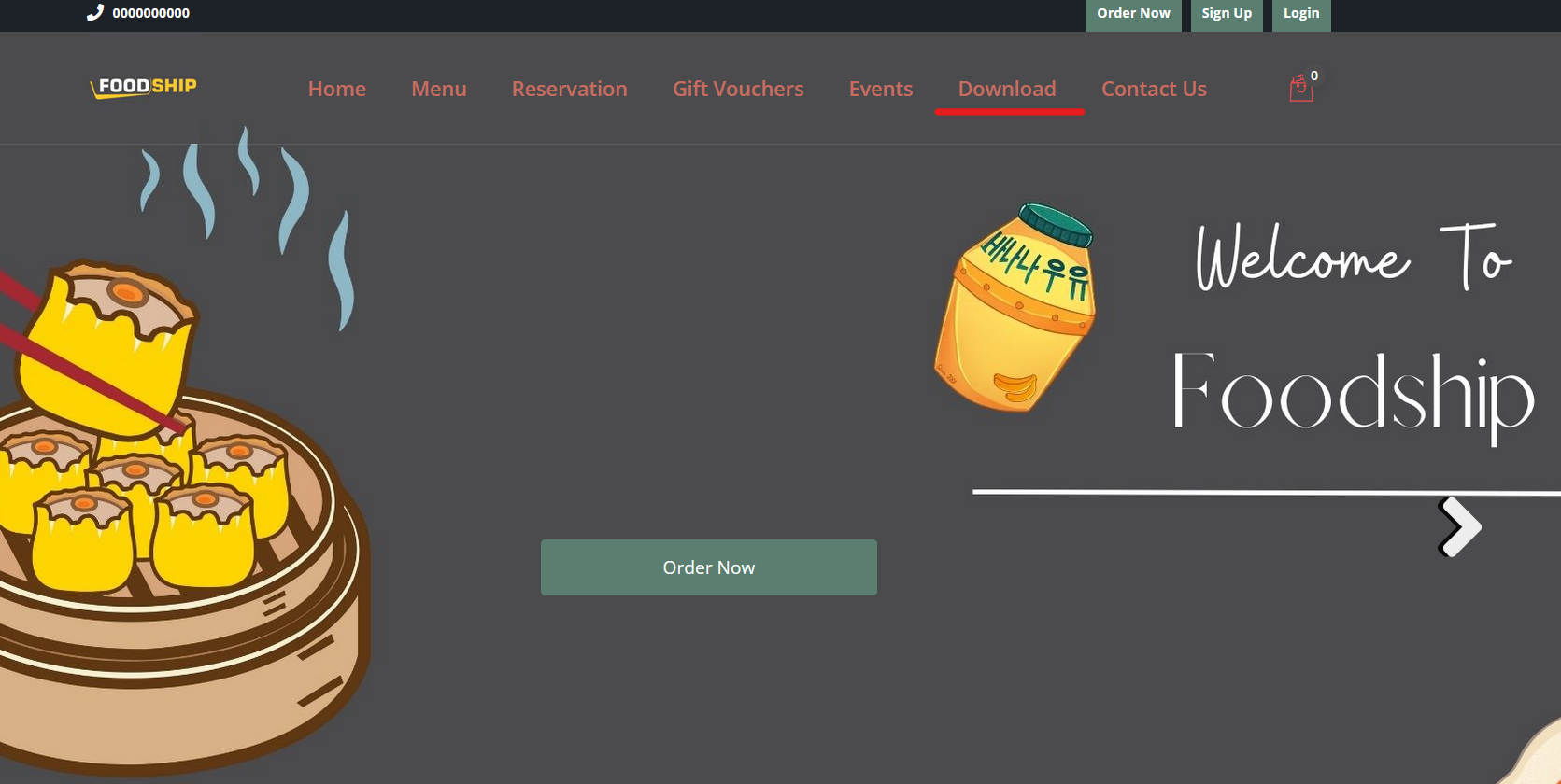 Download menu option - frontend panel