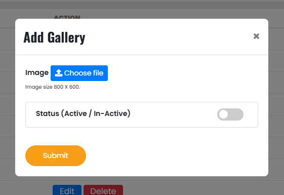 A gallery image is required - 800 x 600