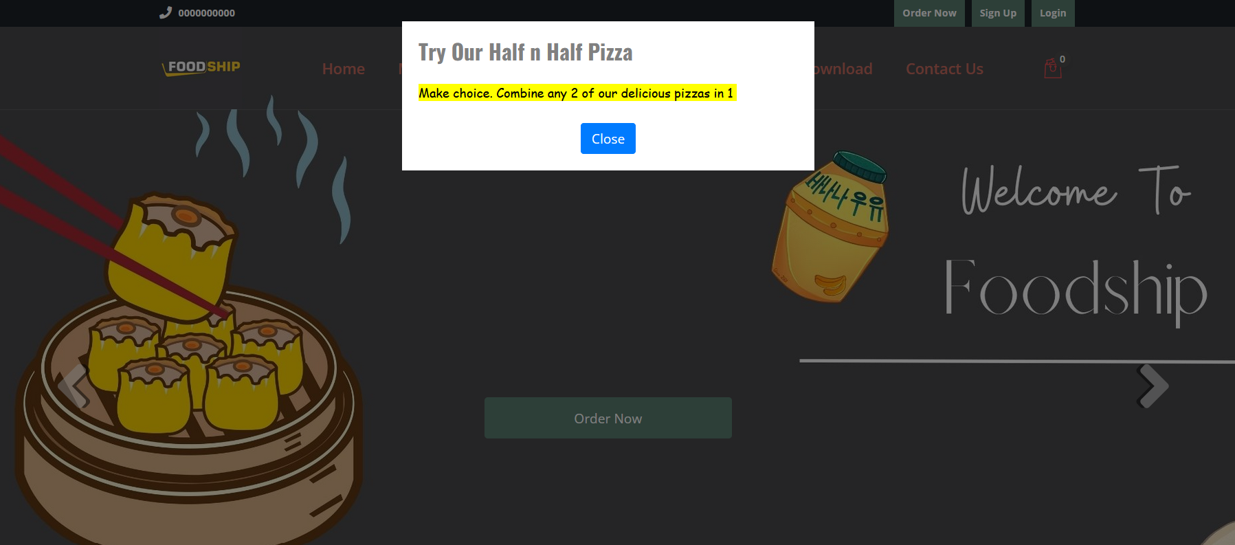 Pop Alert in Frontend