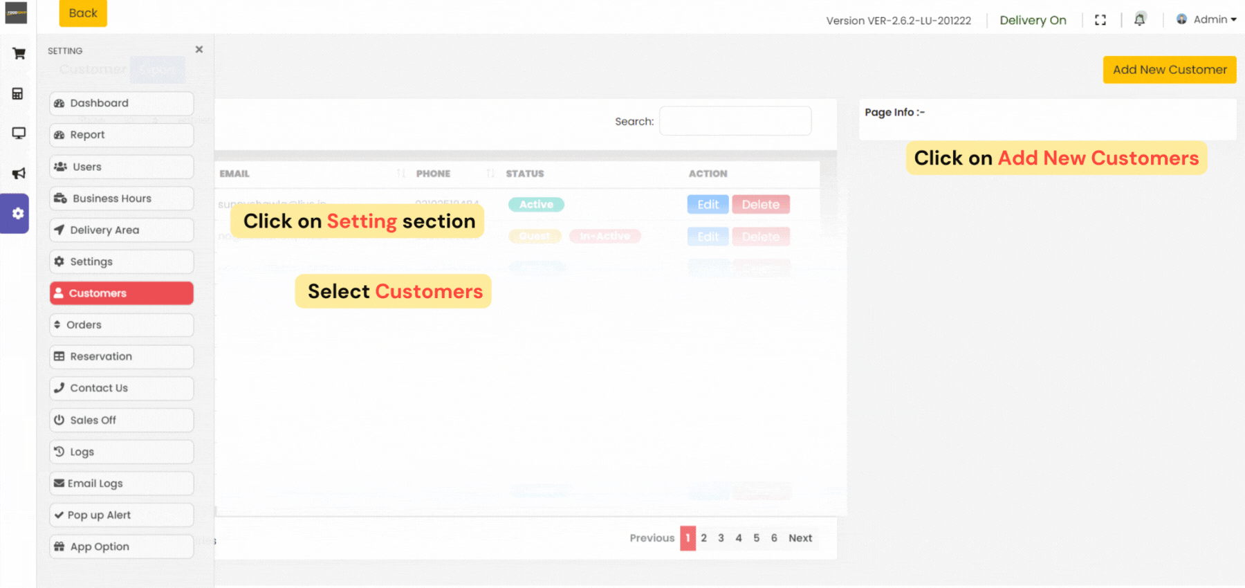 Add Customers