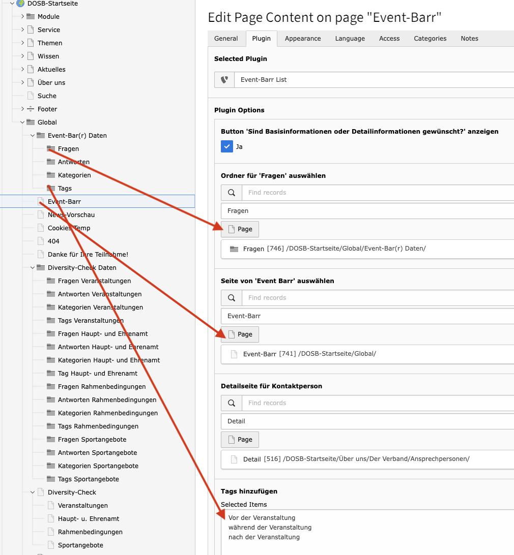 Einstellungen Plugin