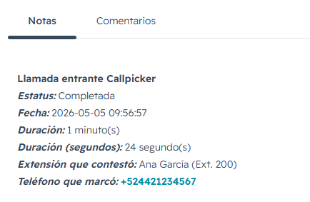Llamada entrante (Completada)