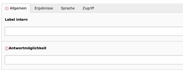 Frage anlegen